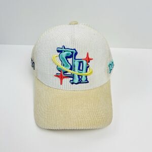 Sugarhill Adjustable Snapback Hat White and Cream